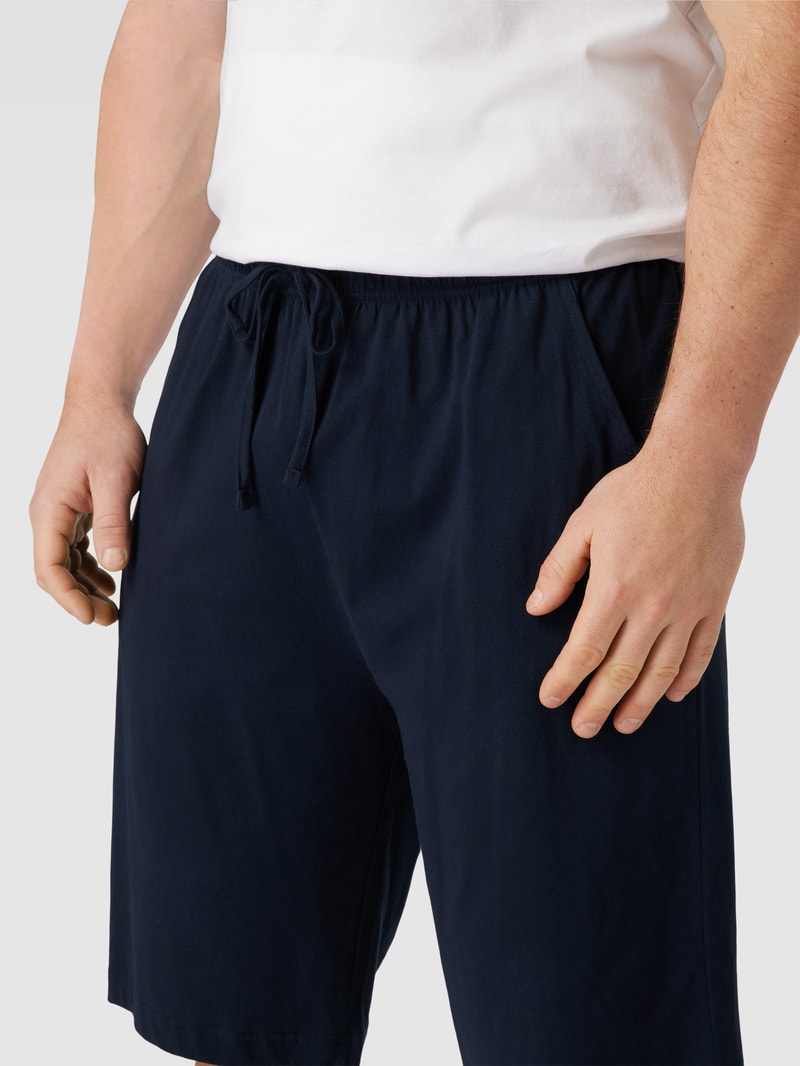 PLUS SIZE Sweatshorts mit elastischem Bund Modell 'SAPPORO' in dunkelblau