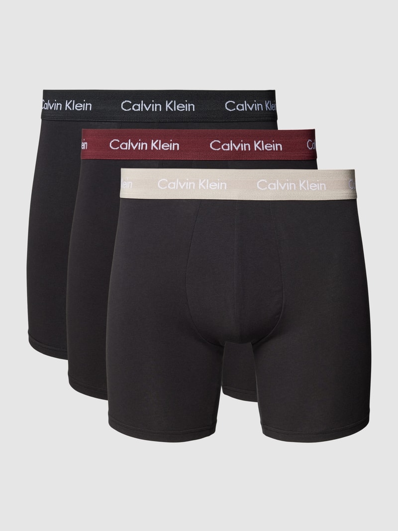 Boxershorts mit elastischem Logo-Bund im 3er-Pack in schwarz