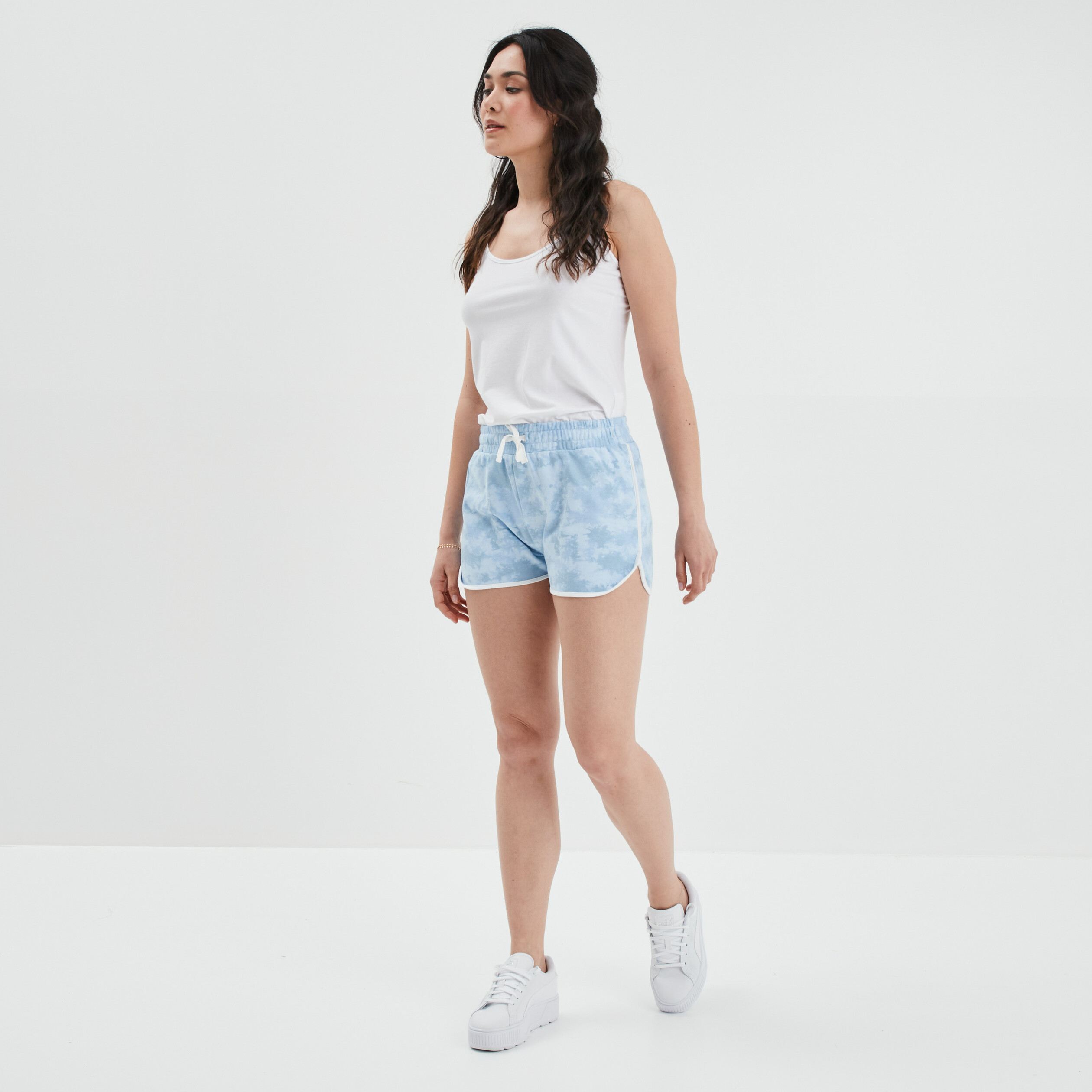 Jogging-Short droit bleu femme | La Halle