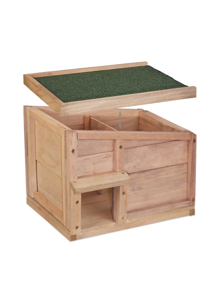 relaxdays Igelhaus in Hellbraun - (B)40 x (H)30 x (T)34 cm günstig kaufen onesize