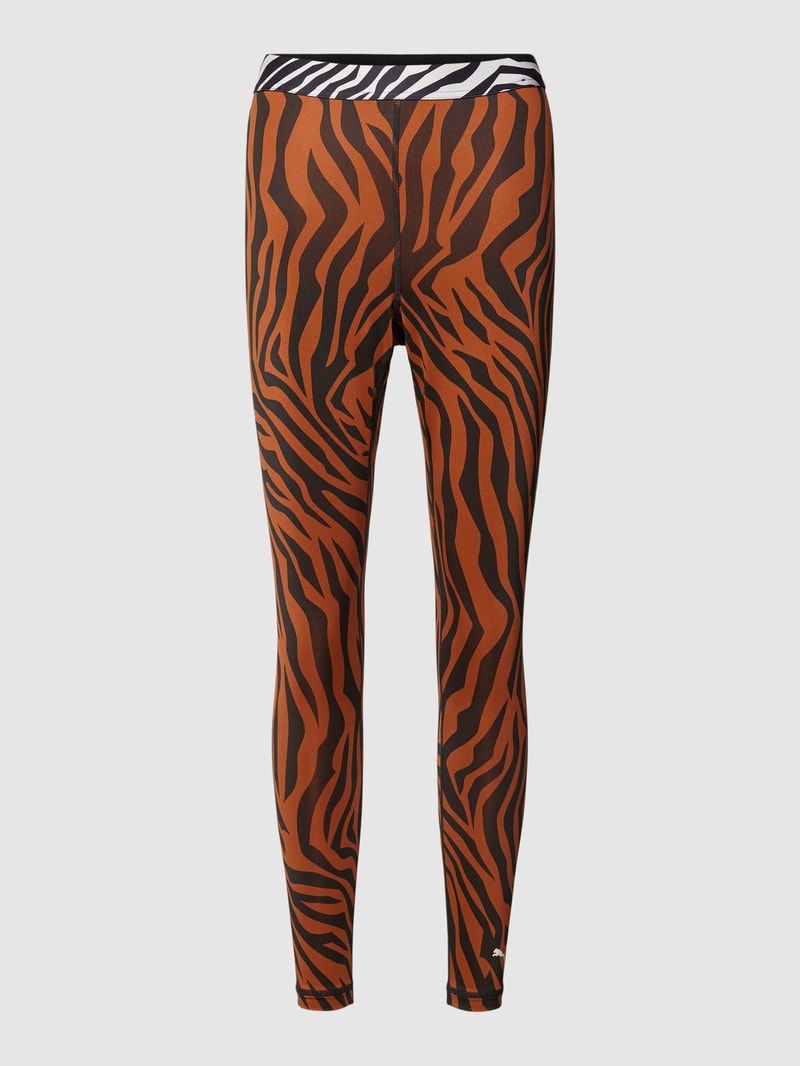 Sportleggings mit Animal-Print Modell 'ANIMAL REMIX' in haselnuss braun