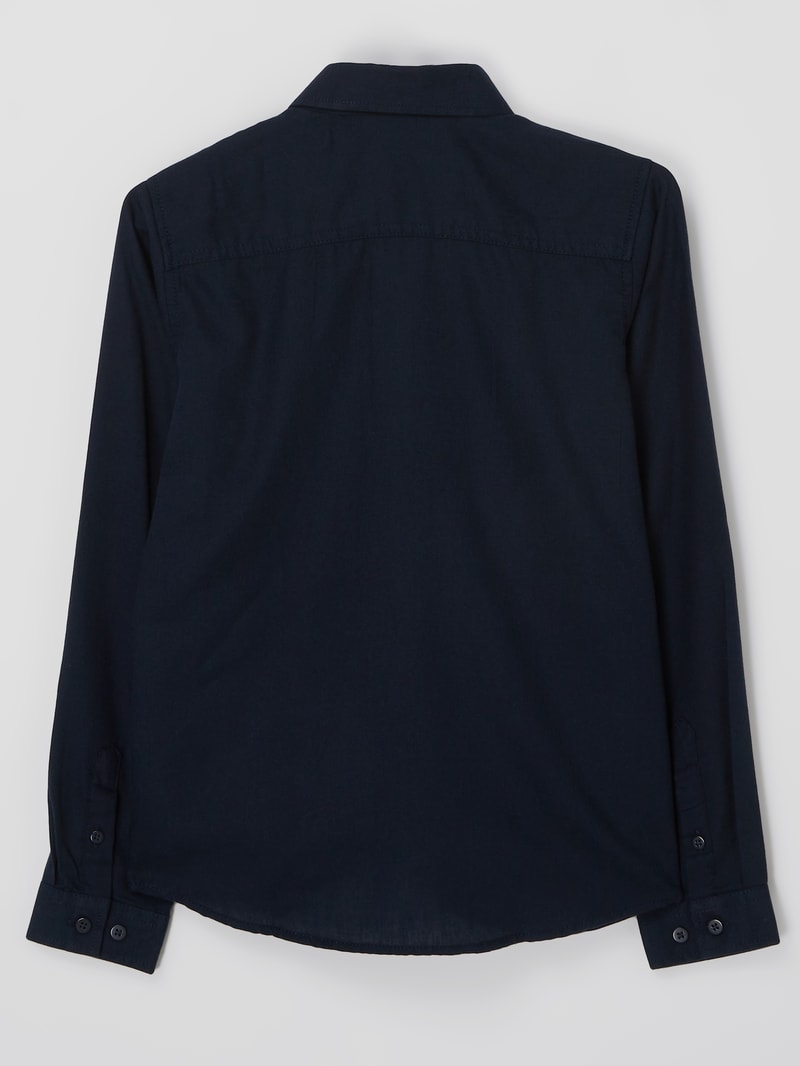 Hemd aus Twill in marineblau