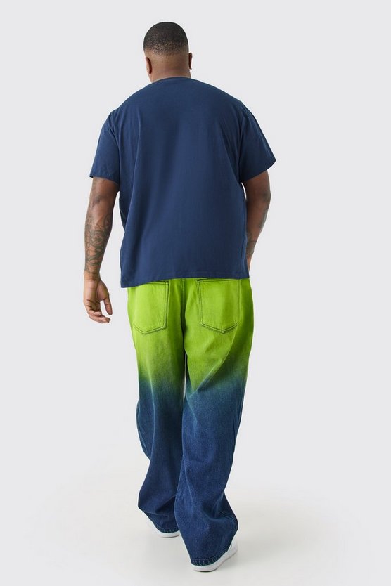 Plus lockere Jeans mit Farbverlauf