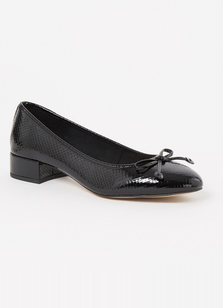 Dune London Admirably pump with texture and lack finish