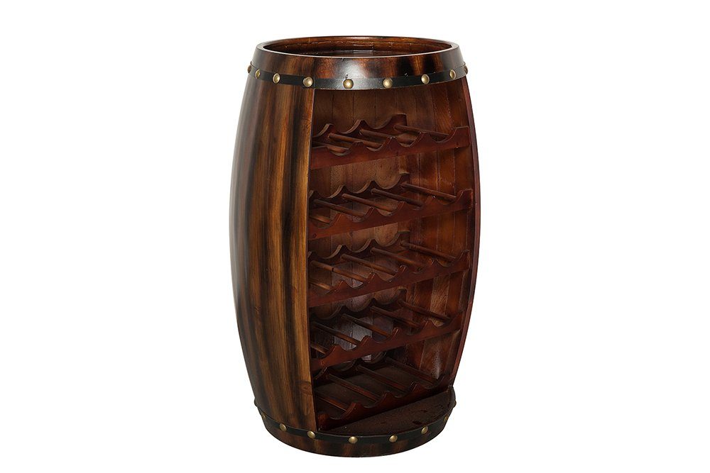 riess-ambiente Weinregal BODEGA 80cm coffee, Einzelartikel 1-tlg., Holz · Flaschen · Fass · Pinie