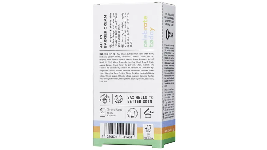 Nø Cosmetics celebrate tøday ALL-IN Barrier Cream 50 ml