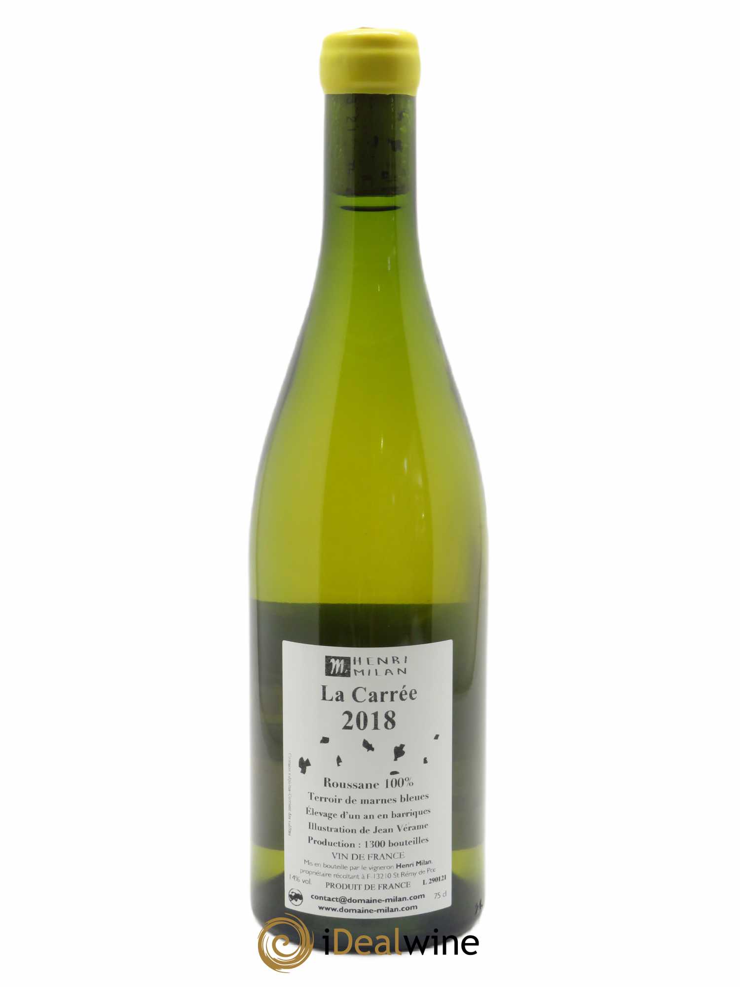 Vin de France La Carrée Henri Milan  2018 - Lot de 1 Bouteille