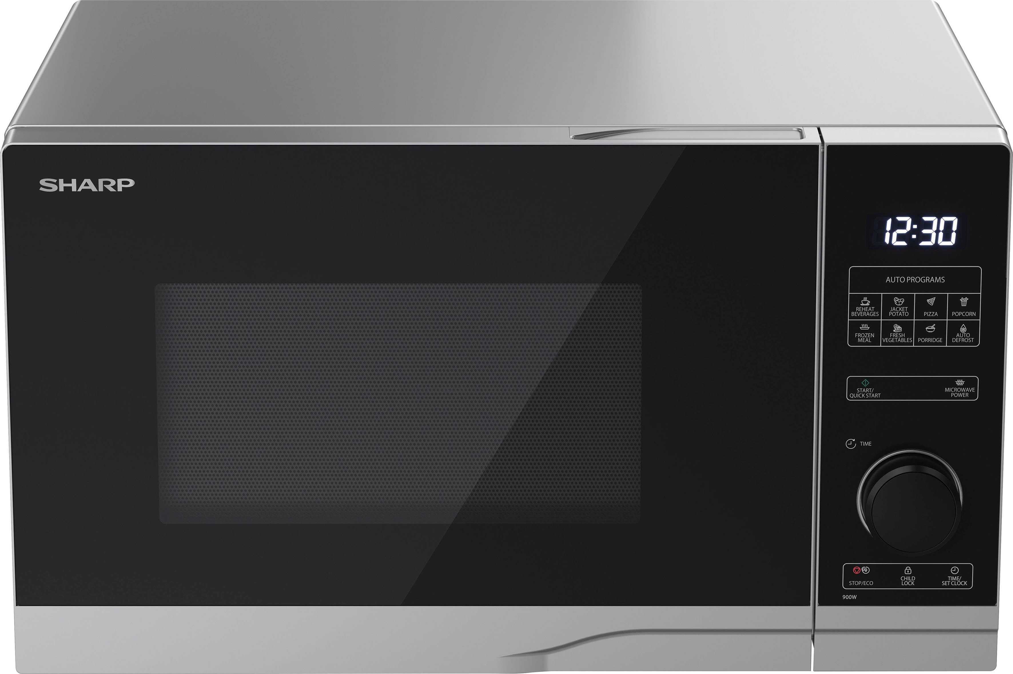 Sharp Mikrowelle YC-PS254AE-S, Mikrowelle, 25 l