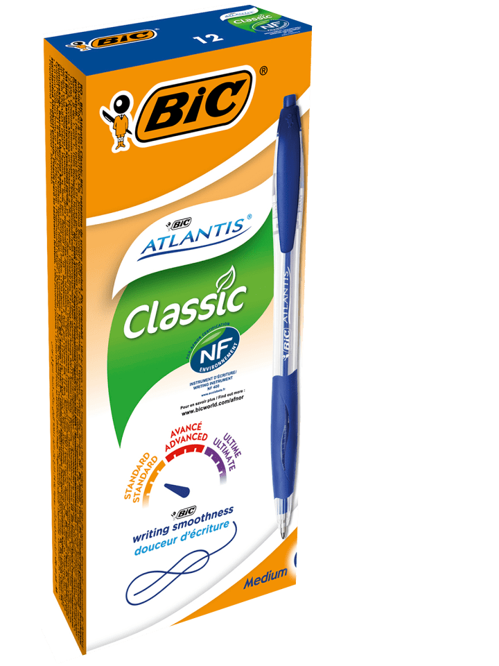 Bic Kugelschreiber Atlantis Classic in Blau - Strichstärke 0,4 mm, 12er Pack günstig kaufen onesize