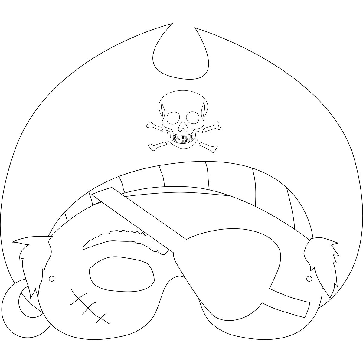 Pappmaskenset Kinder, 6 Stück