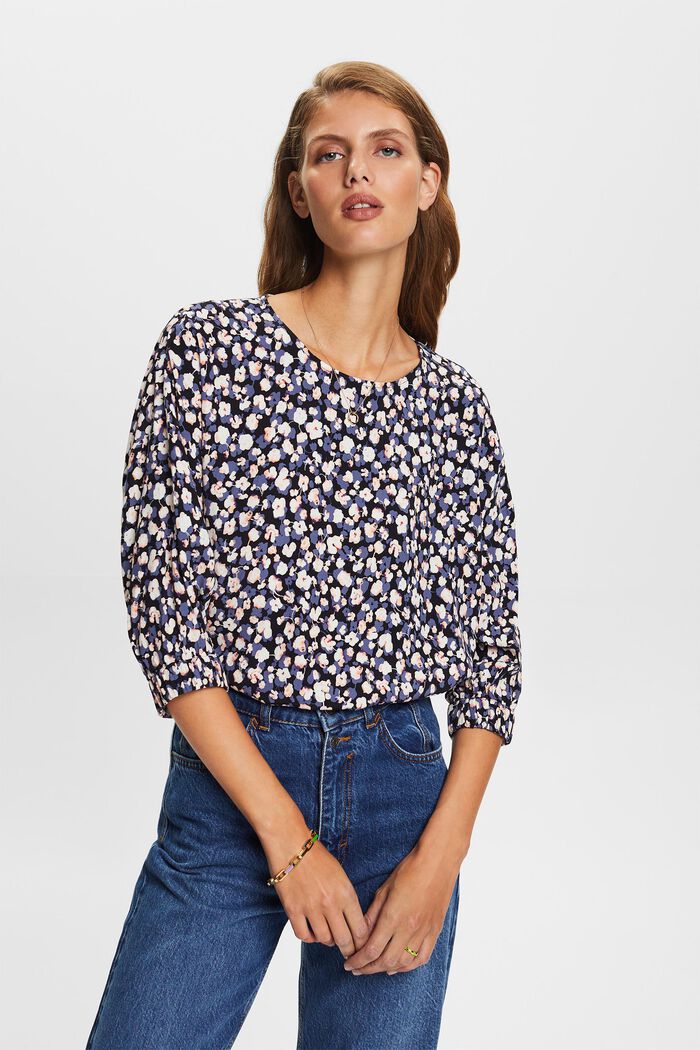 Bluse in lockerer Passform mit Print