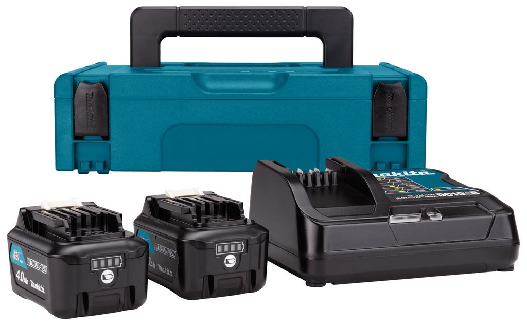 Makita Accessories 197641-2 Starter Kit - 2 x Battery BL1040B + DC10SB Charger 12 Volt 4.0 AH Li-ion in MBox 1