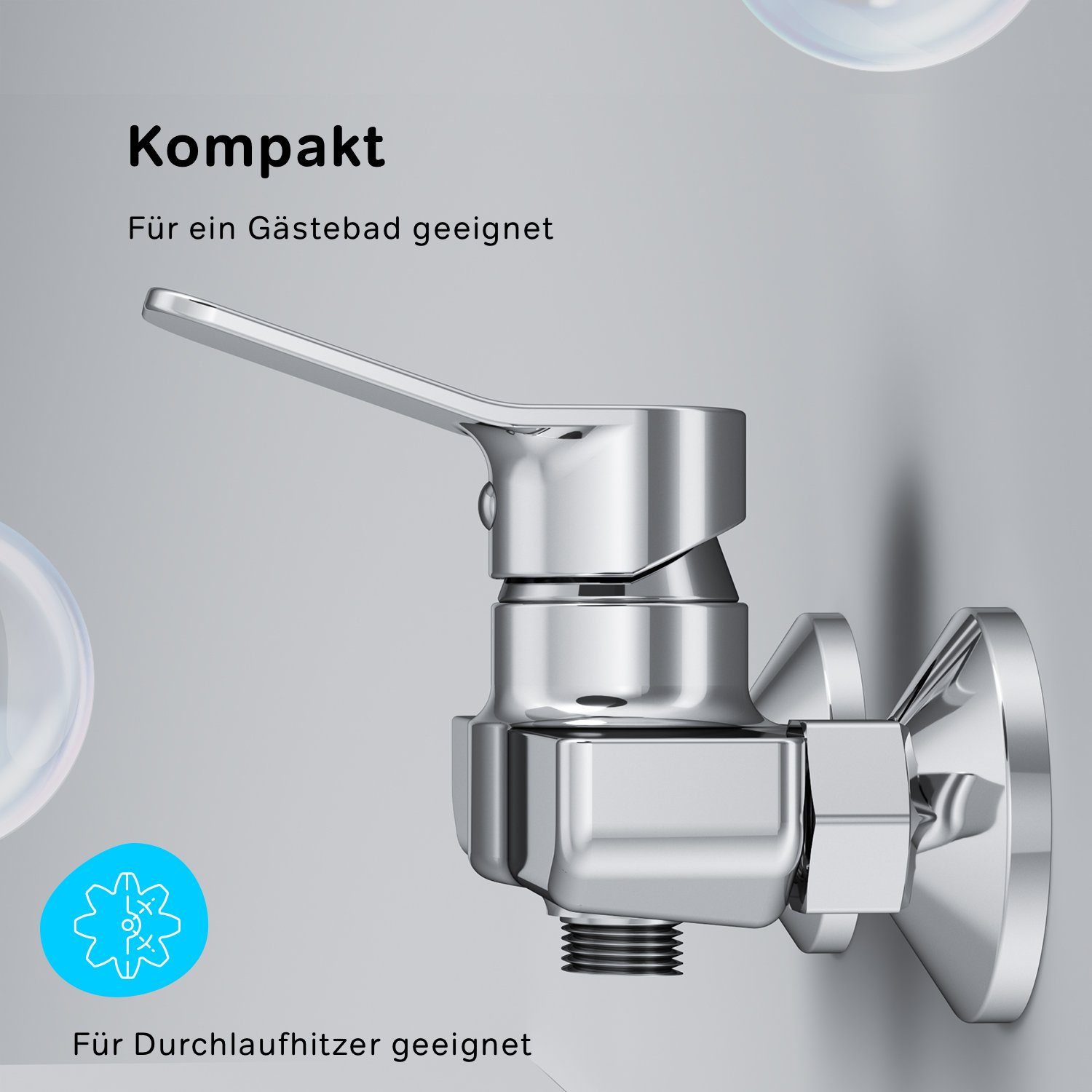 AM.PM Duscharmatur X joy Wasserhahn Bad, Keramikkartusche SoftMotion 35mm beständig gegen Korrosion, Kratzer und Schmutz