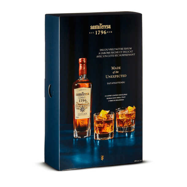 Coffret Santa Teresa 1796 40% + 2 Verres