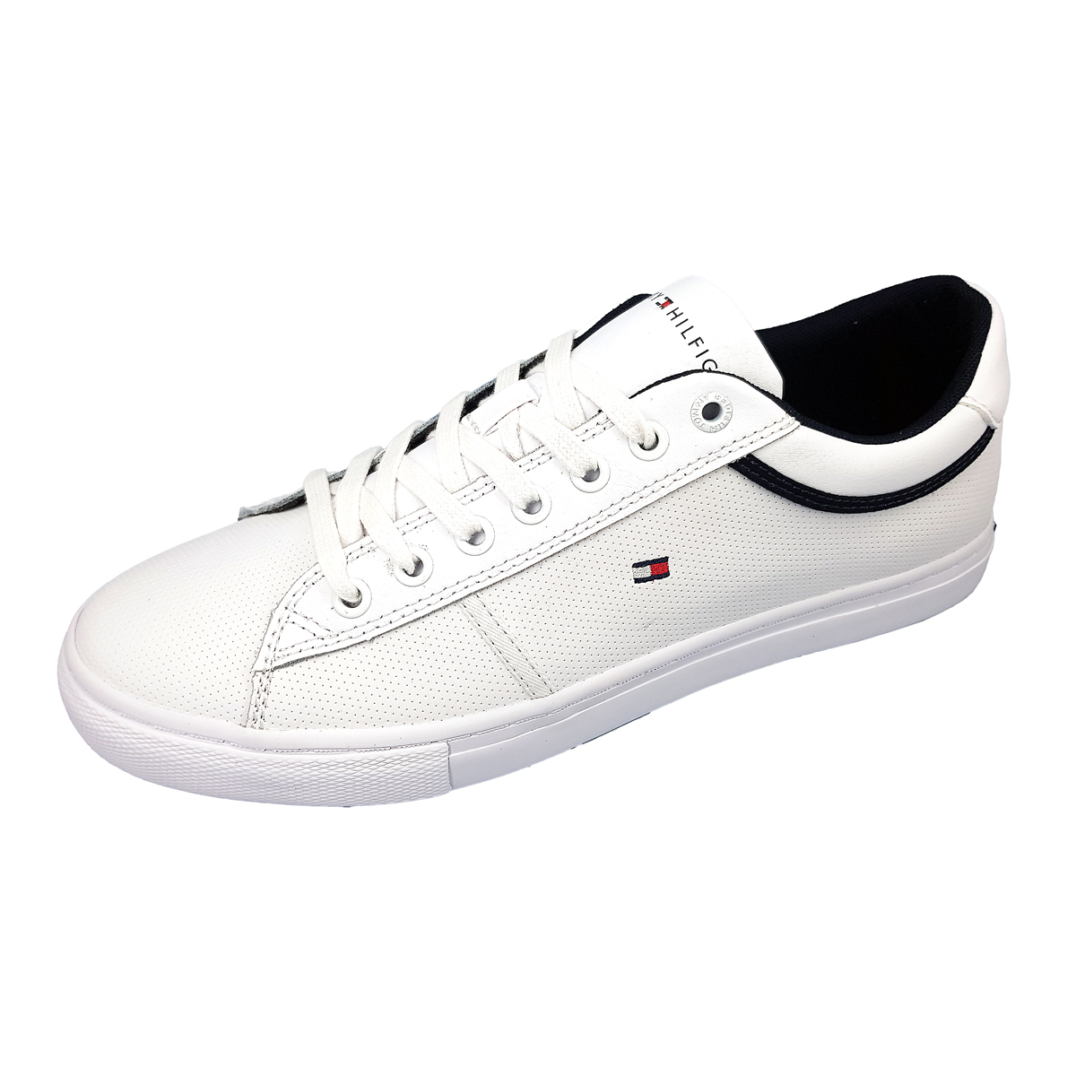 Tommy Hilfiger Iconic Leather Vulc Punch FM0FM04166 Weiß YBR white