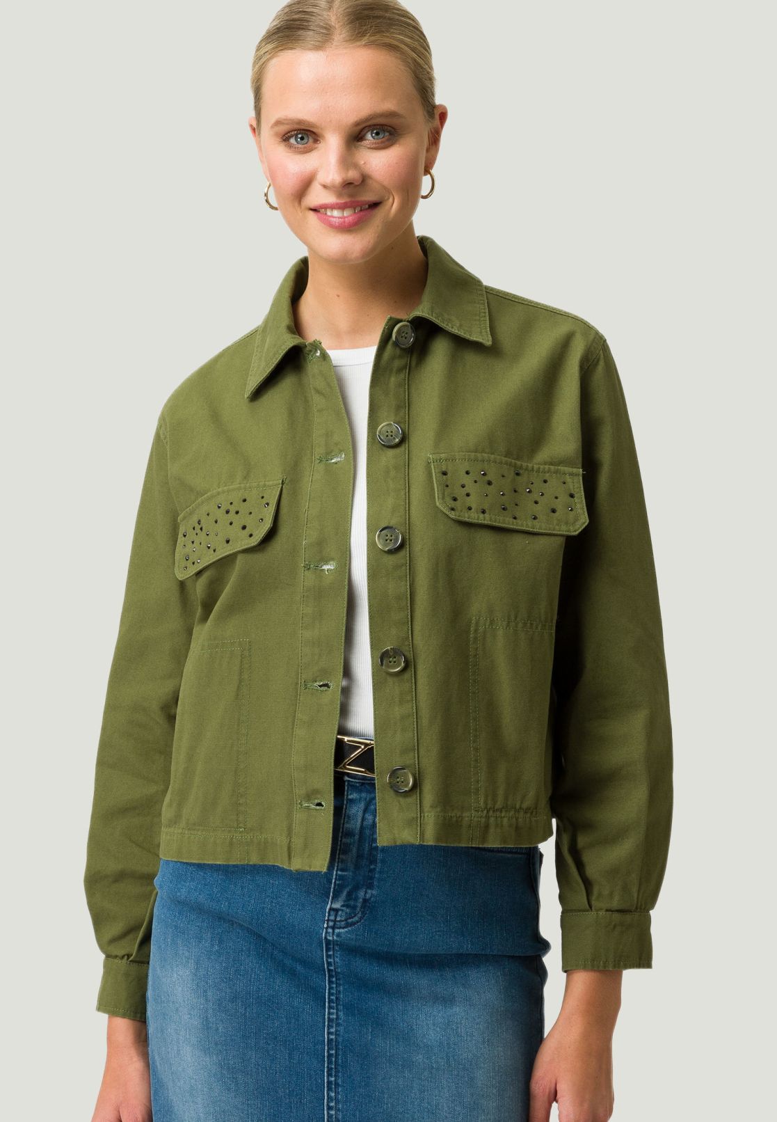 Jacke mit Strasssteinen
