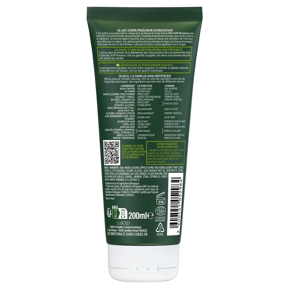 La Provençale Le Lait Corps Douceur Hydratation Lait Corps Bio