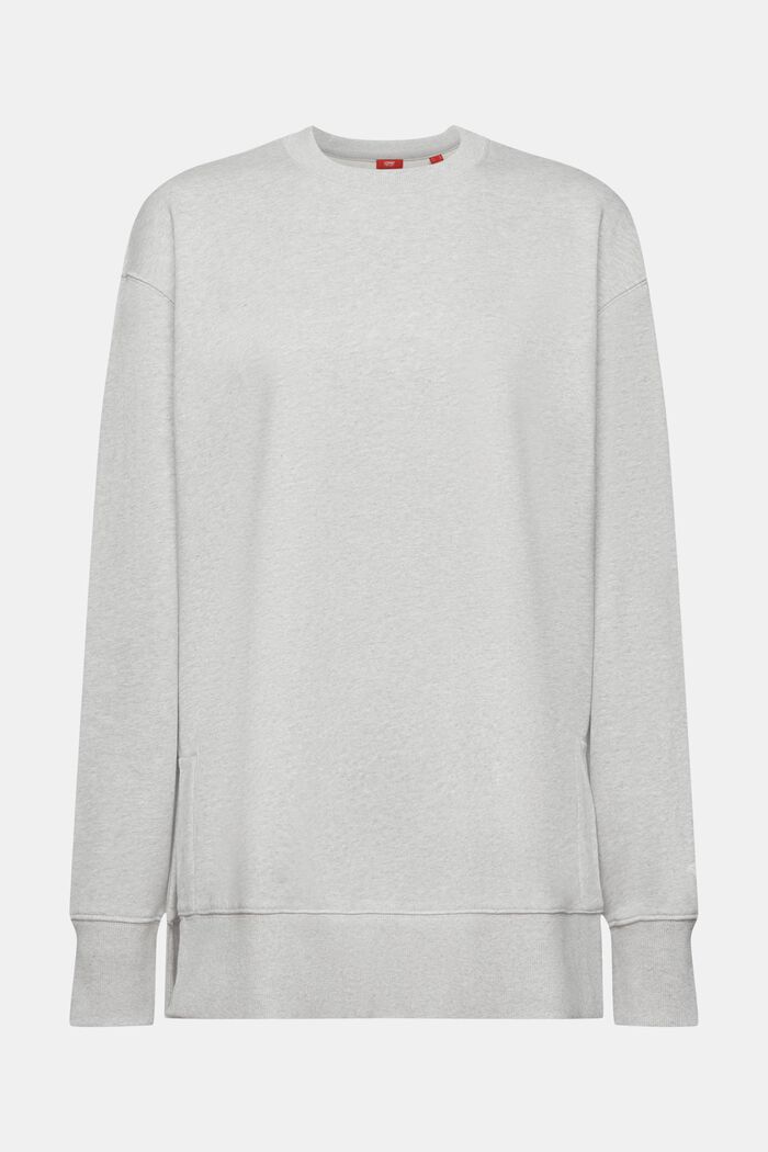 Oversized Rundhals-Sweatshirt mit geschlitztem Saum