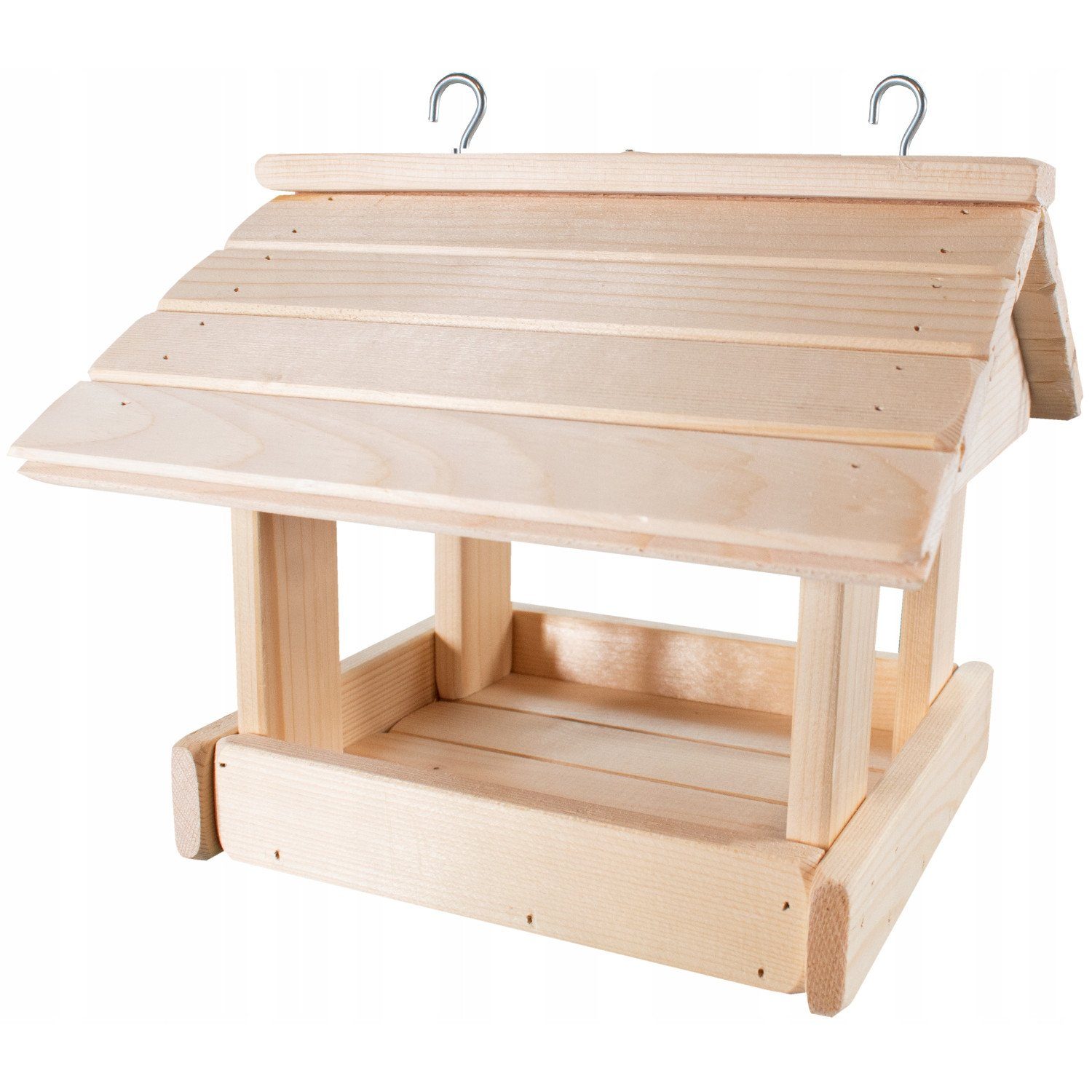 WOODOK Vogelhaus, Massivholz-Vogelfutterhaus XXL montiert