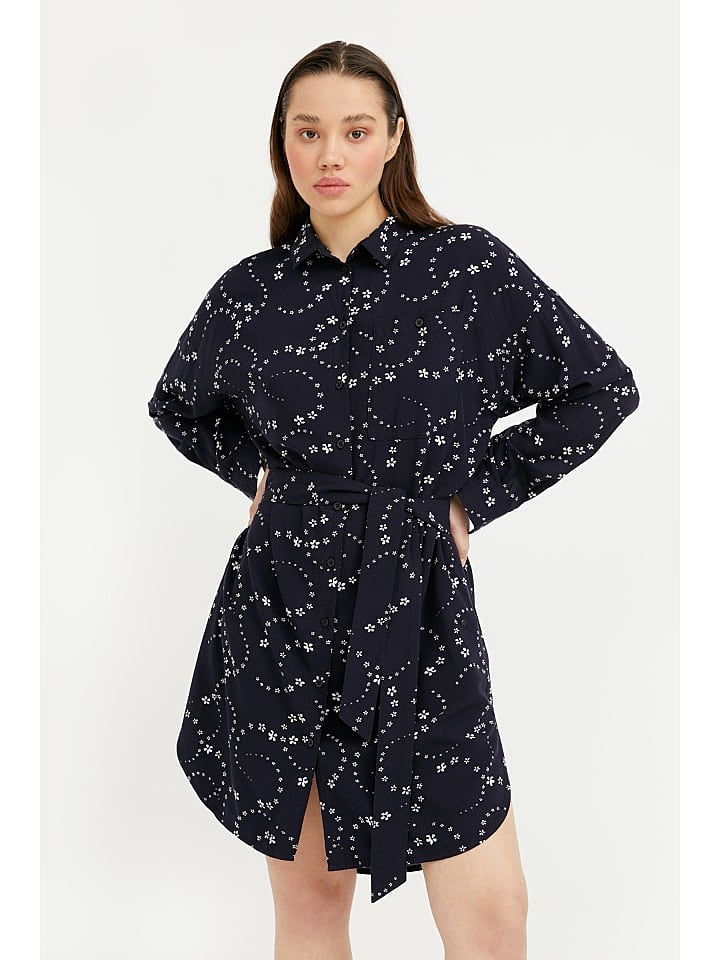 Finn Flare Langarm Kleid in dark blue günstig kaufen XS