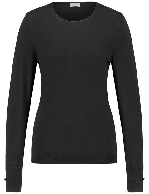 Langarmpullover aus nachhaltigem Feinstrick