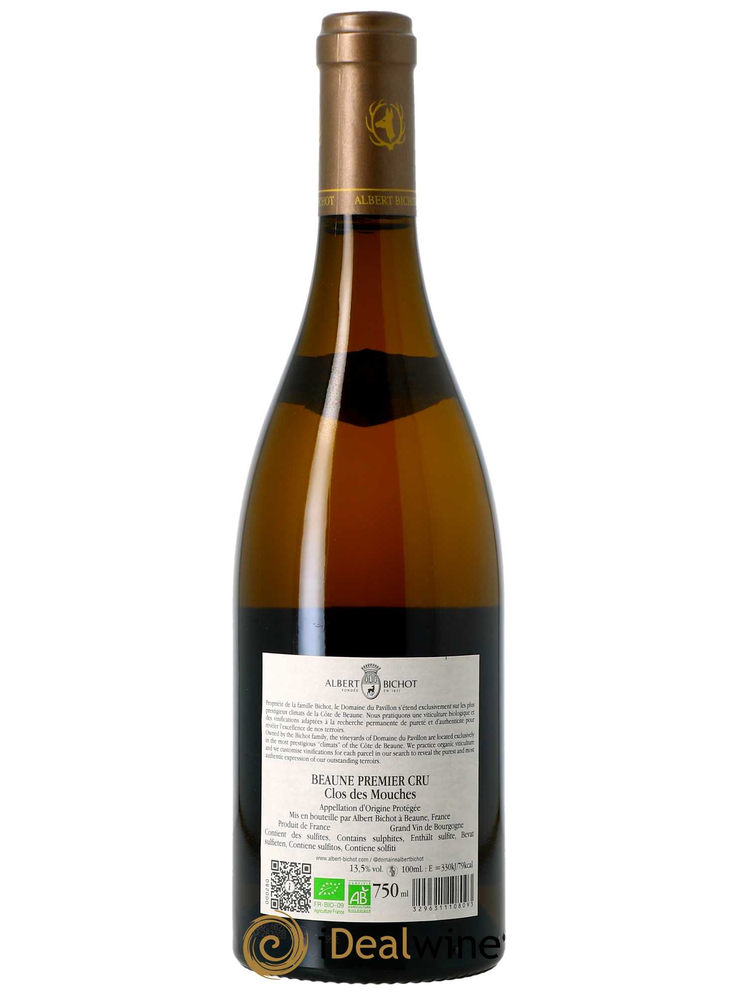 Beaune 1er Cru Clos des Mouches Domaine du Pavillon - Albert Bichot  2020 - Lot de 1 Bouteille