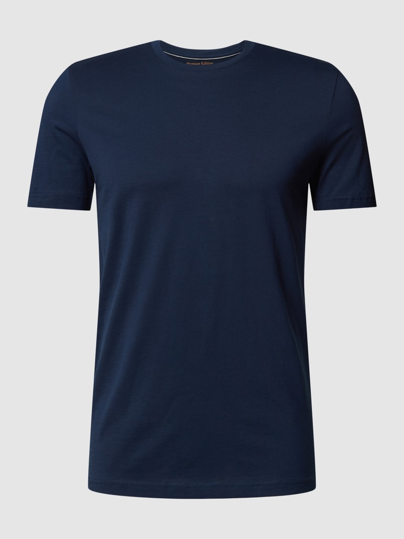 T-Shirt mit Rundhalsausschnitt in dunkelblau