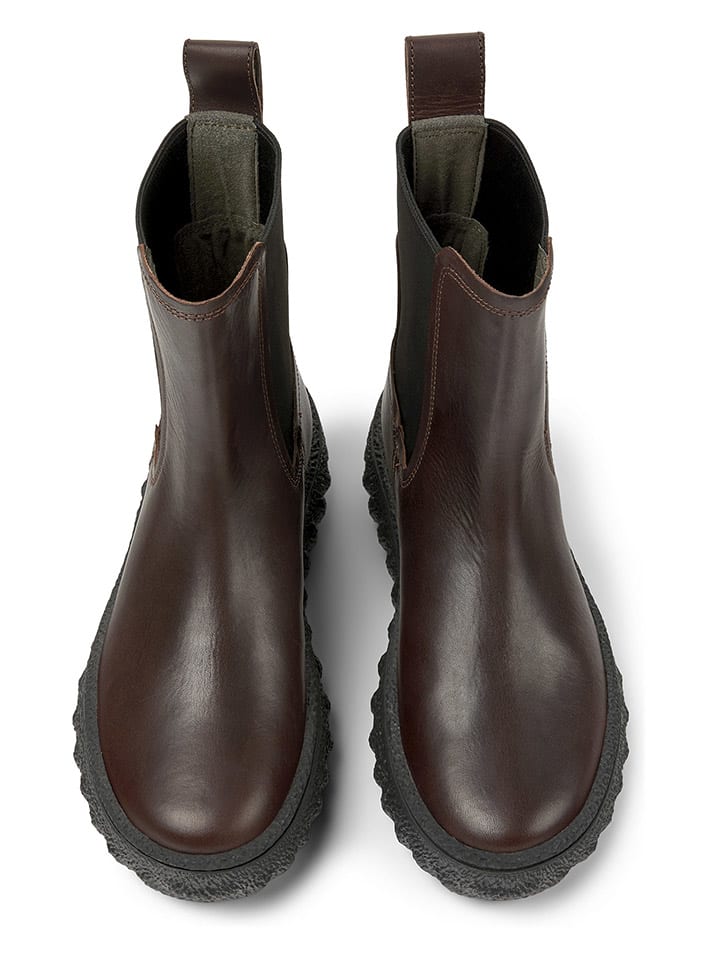 Camper Leder-Chelsea-Boots in Braun günstig kaufen