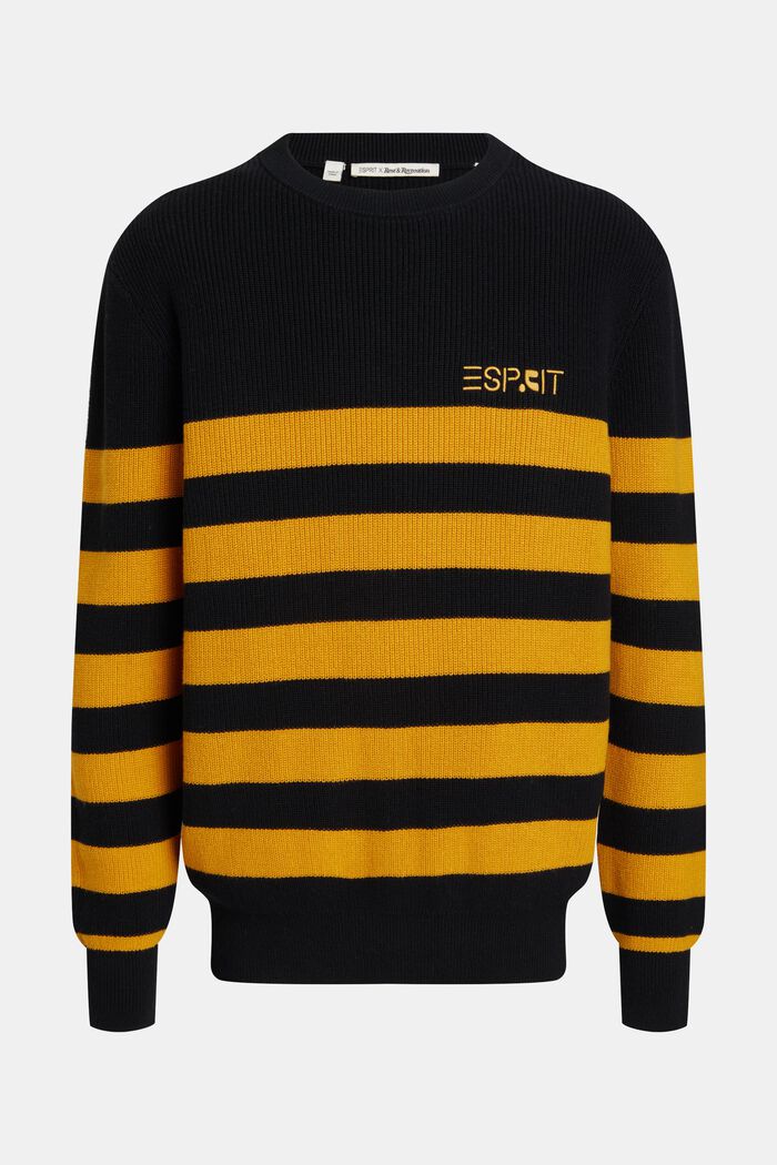 Gestreifter Rundhals-Pullover
