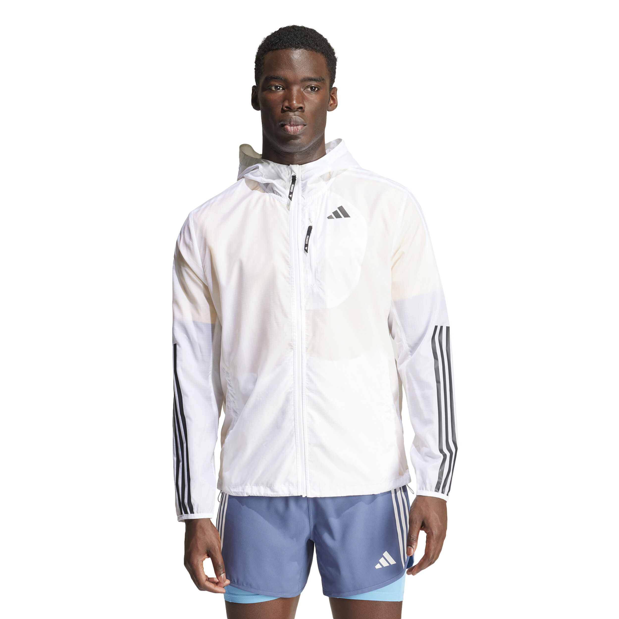 Own The Run E 3S Laufjacke Herren - Weiß, Transparent