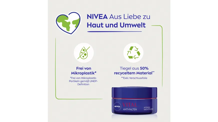 NIVEA VITAL Anti-Falten Intensiv Nachtpflege für Reife Haut 50 ml