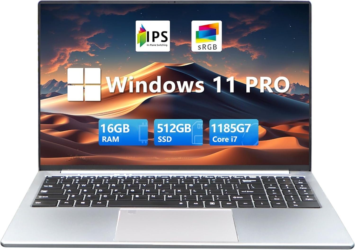 KUU Gaming-Notebook (Intel Core i7 1185G7, Iris Xe-Grafik, Full HD Display 16GB Ram Brillantes Display, vielseitige Anschlüsse)