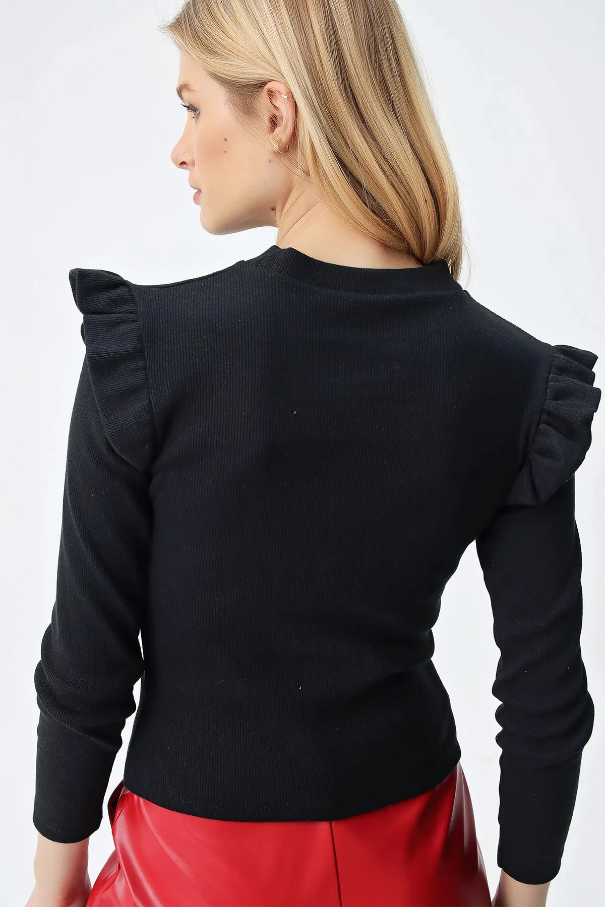 Trend Alaçatı Stili  Pullover - Schwarz - Figurbetont