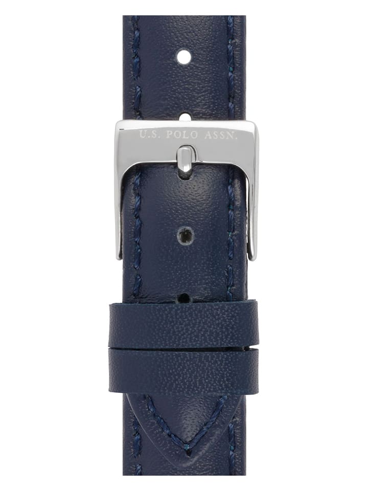 U.S. Polo Assn. Quarzuhr in Dunkelblau/ Silber/ Weiß günstig kaufen onesize