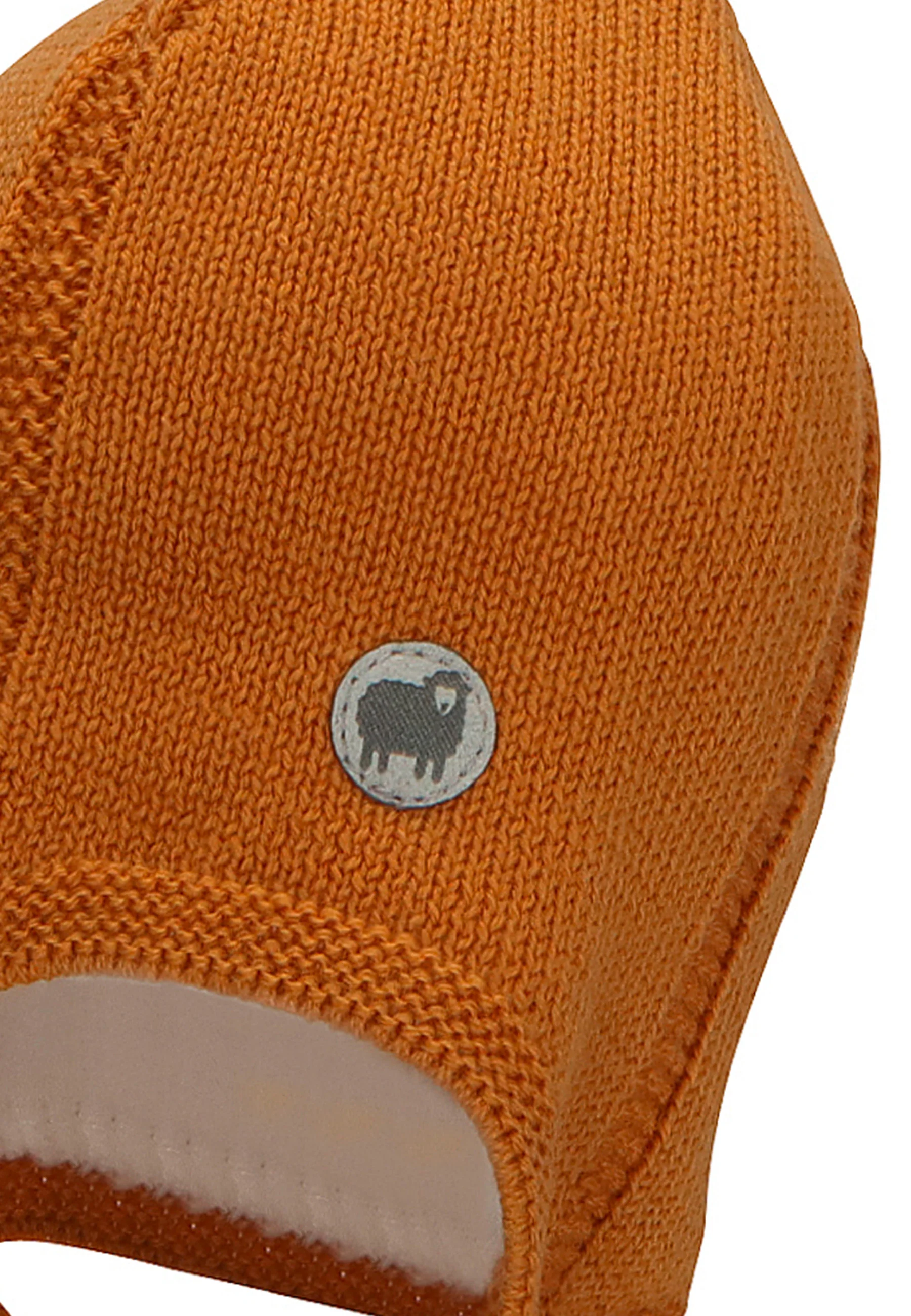 Strickmütze Baby aus Merinowolle unifarben