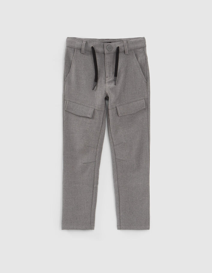 Pantalon LOOSE gris poches battle garçon