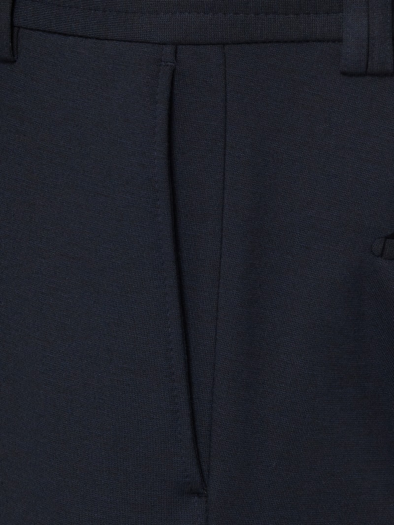 Stoffhose in gerader Passform mit Stretch-Anteil Modell 'Cijuno' in marineblau