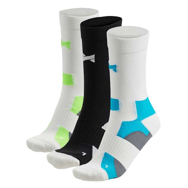 Xtreme 9 Paar Multi White Crew Radsocken