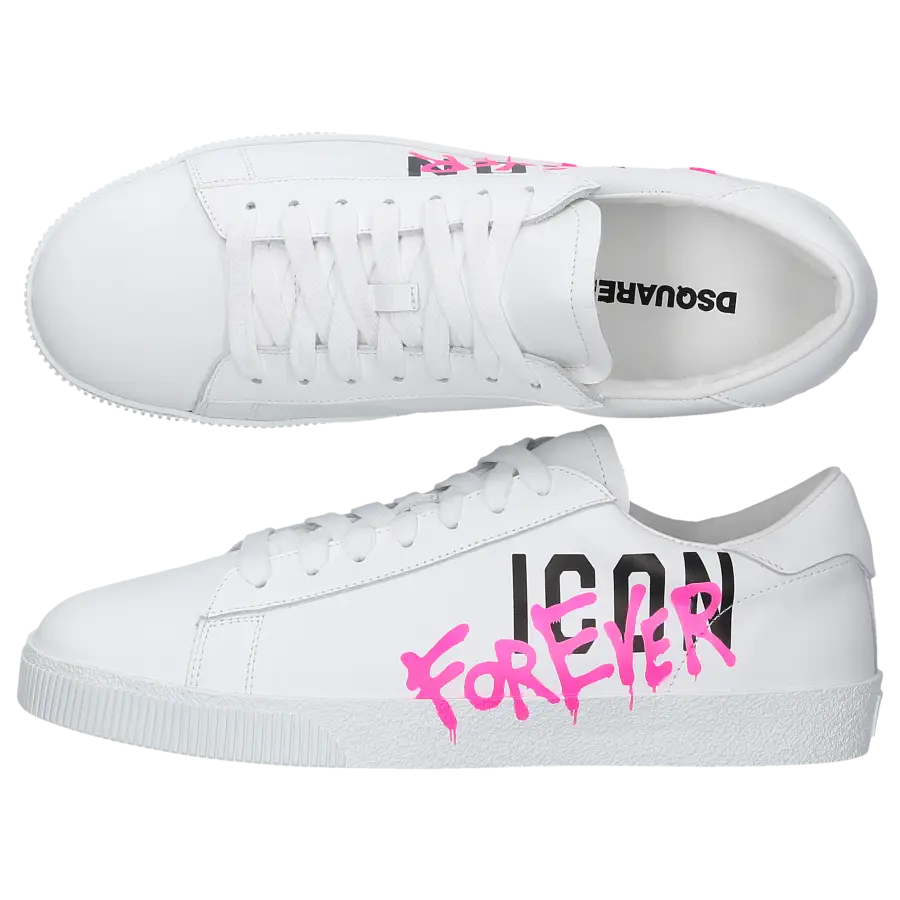 Dsquared2 - Sneaker low ICON CASSETTA Kalbsleder - weiß