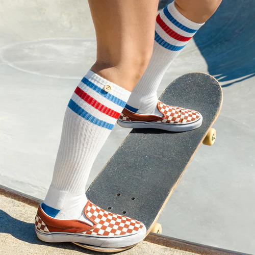 Here Comes the Sun Socks - Let's Ride White