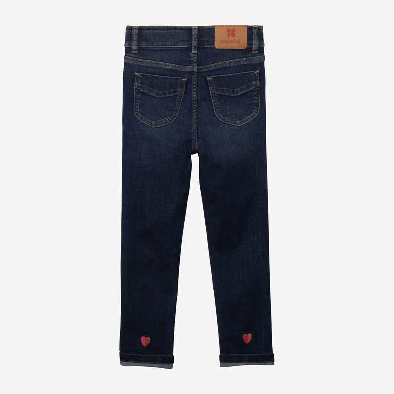 Jean fille slim bleu broderies Catimini