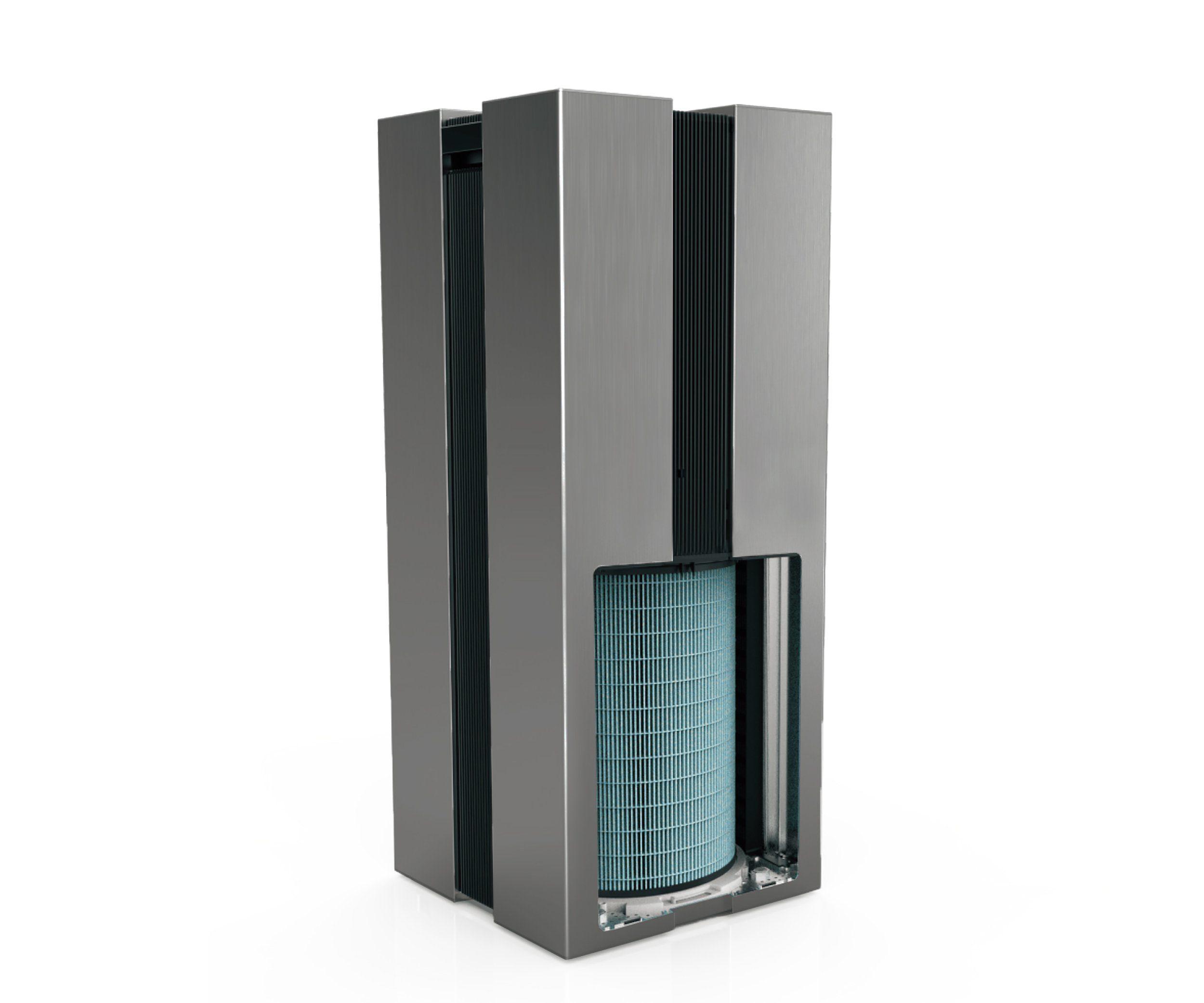 AirExchange Luftreiniger 750-T silbergrau, Bis zu 120m², HEPA 14 Filter, Touch Display, SMART-Modus