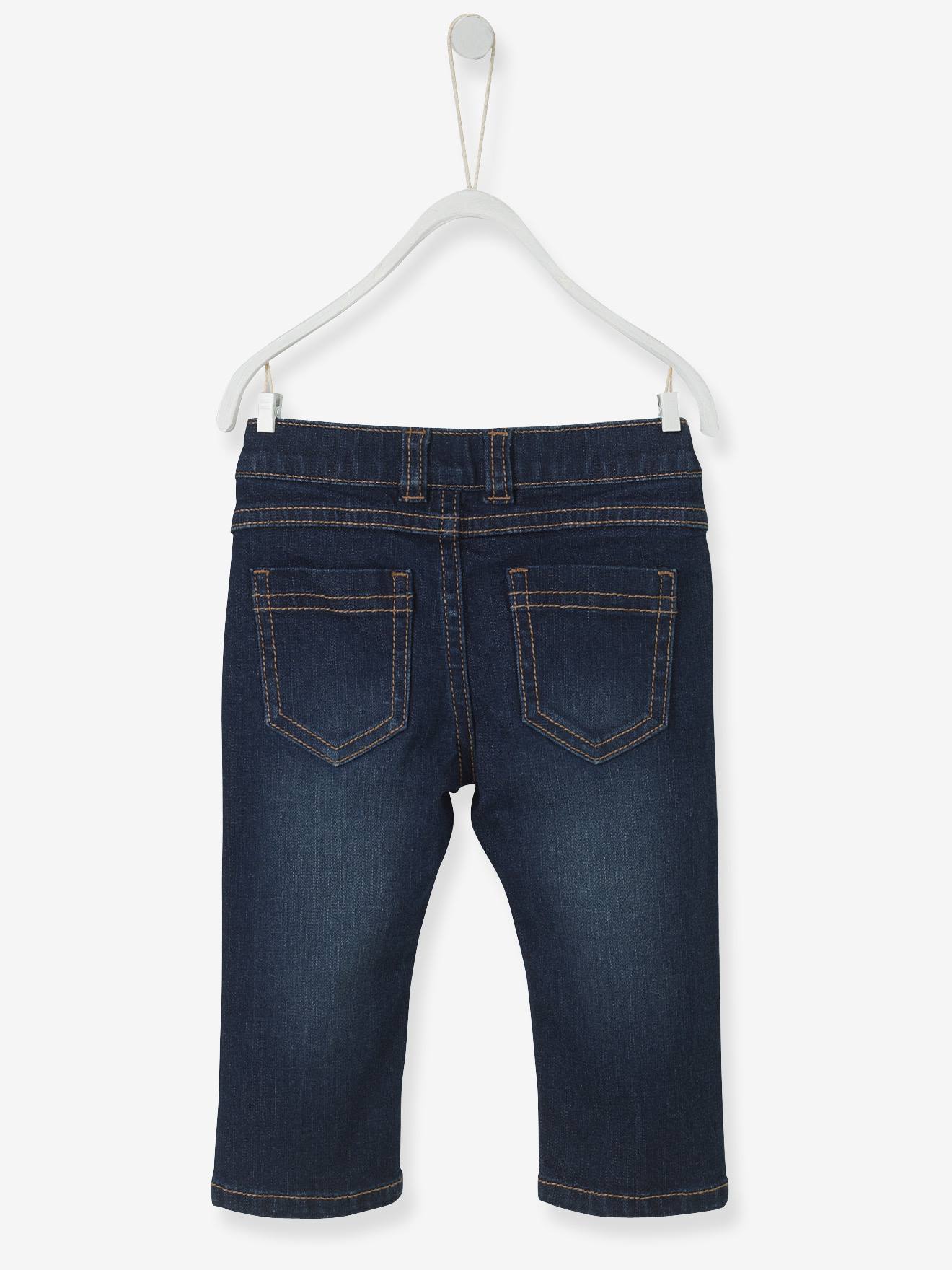 Vertbaudet Gerade Jungen Baby Jeans BASIC - dark blue