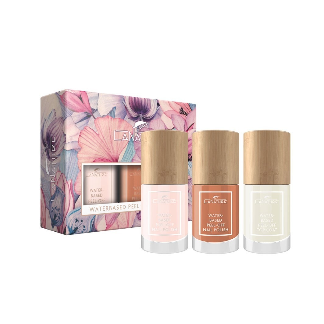 100% vegan wasserbassierter Nagellack - zwei Farben Set inklusive Top Coat