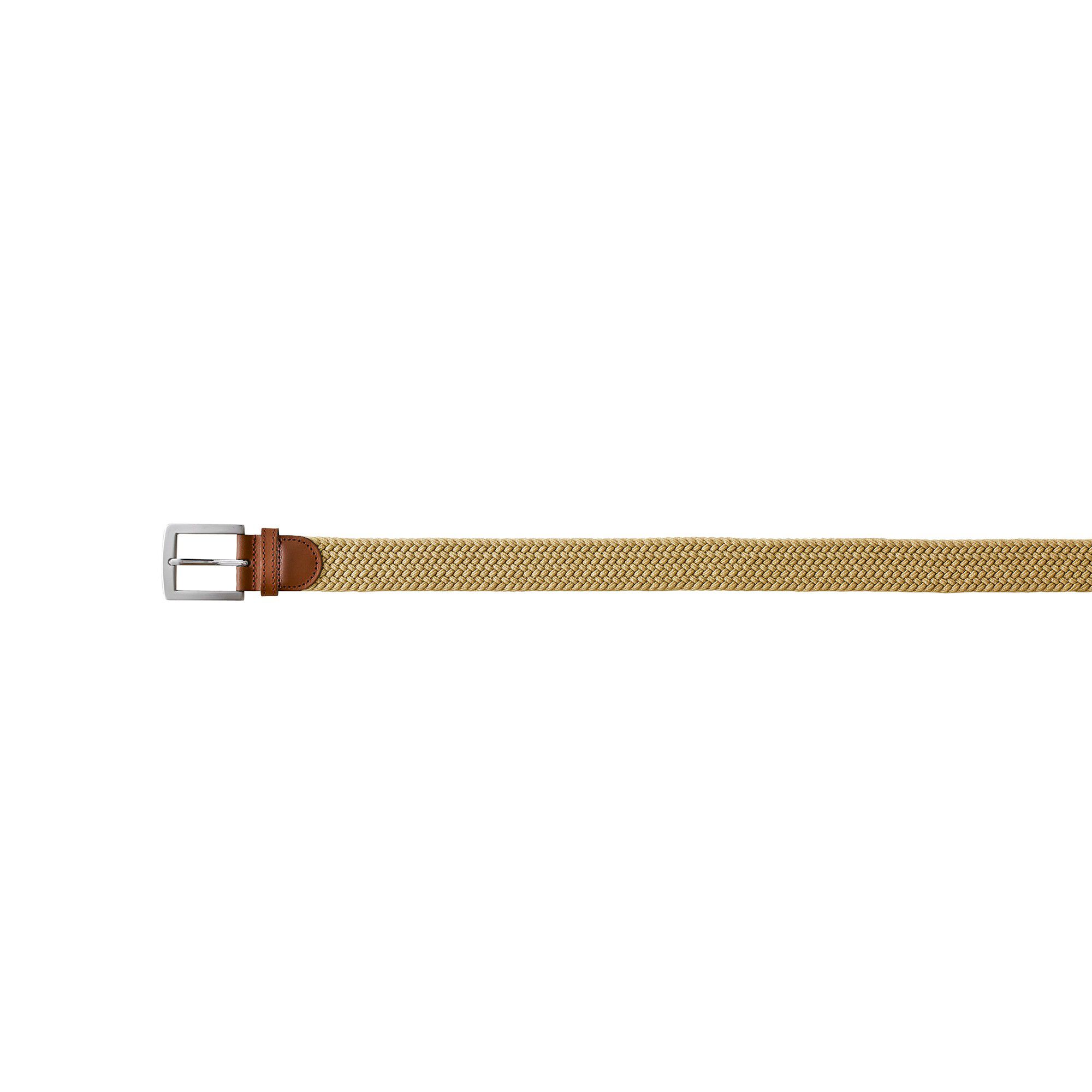 Ceinture tressée extensible finitions cuir