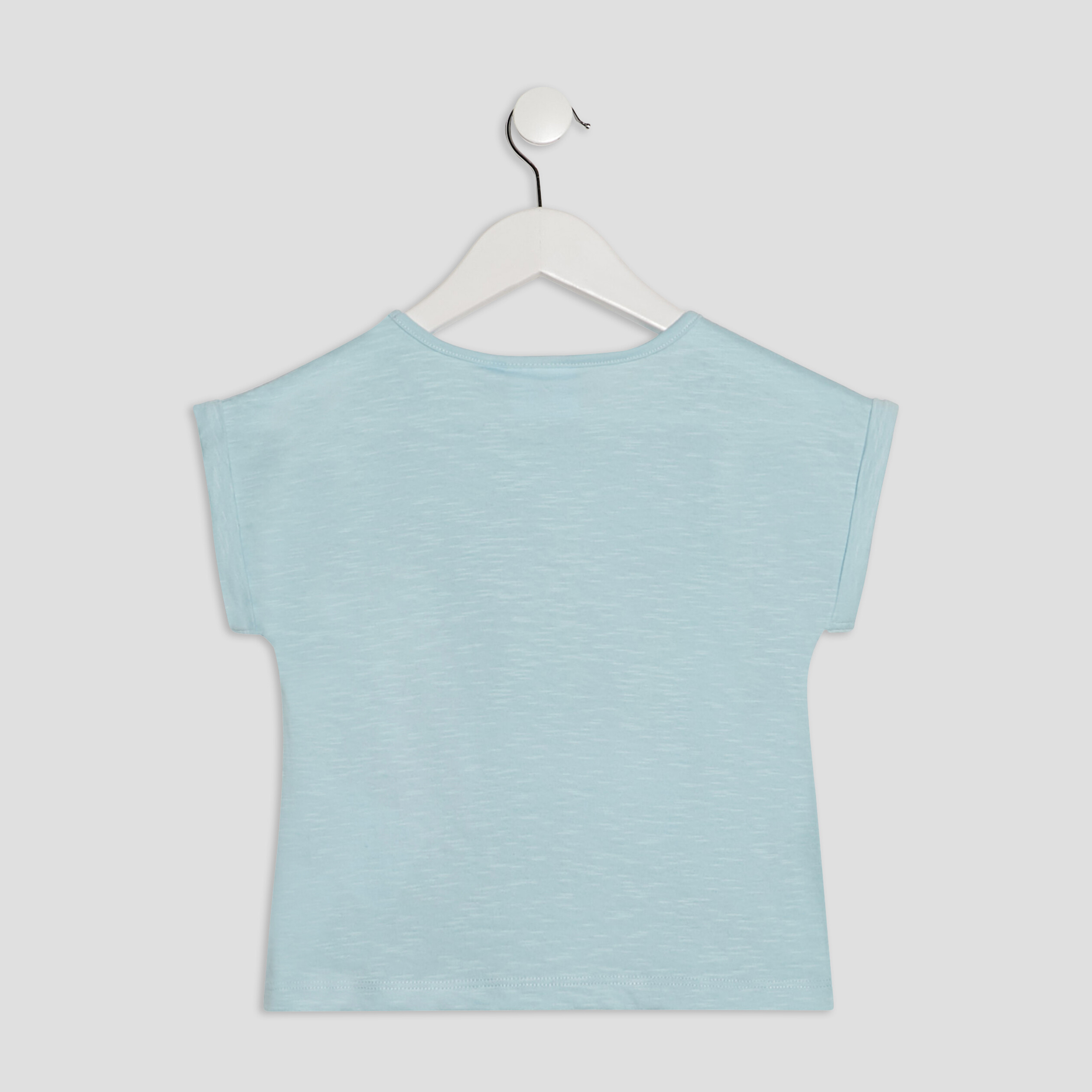 T-shirt manches courtes LOL bleu ciel fille | La Halle