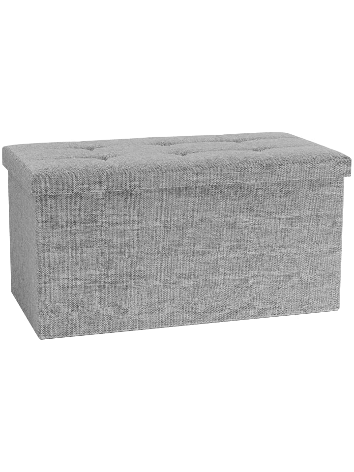 VCM  Stoff Sitztruhe Sitzbank Aufbewahrungsbox Boxas in Grau günstig kaufen onesize