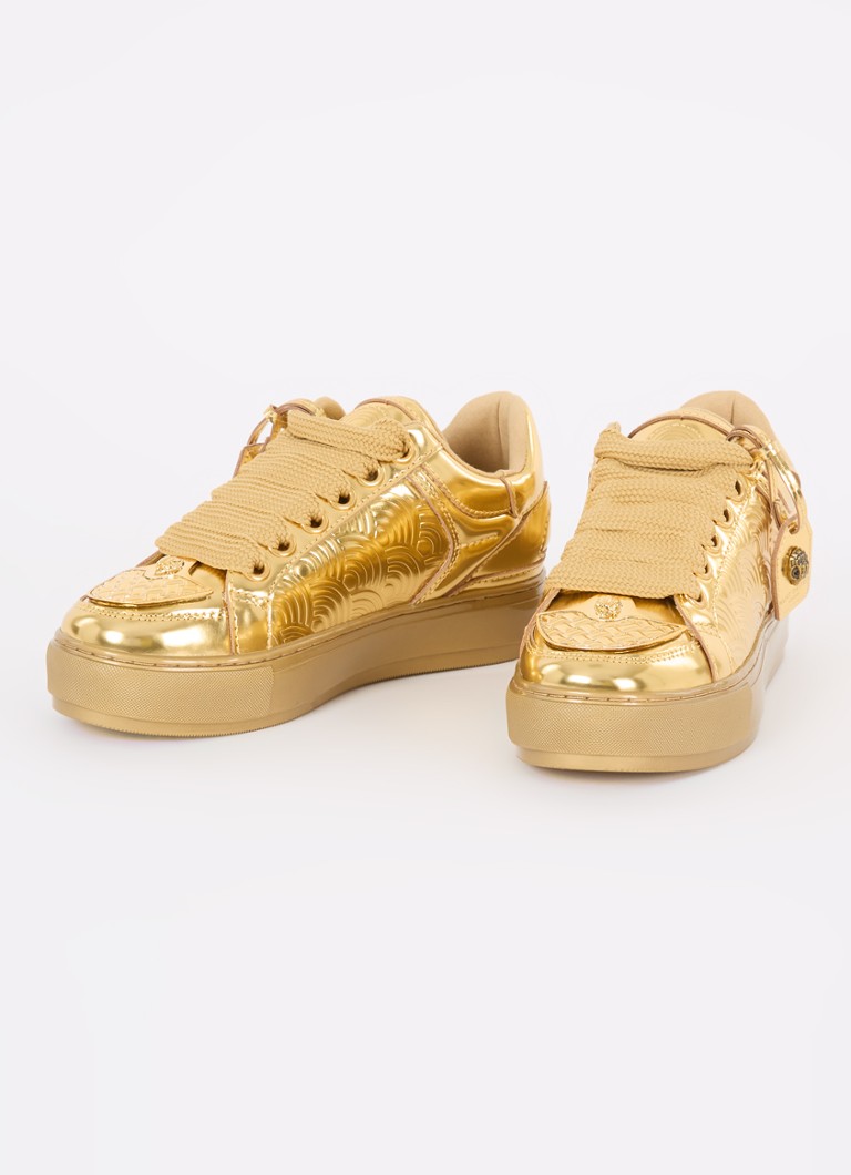 Kurt Geiger Southbank ādas kedas ar metālisku apdari