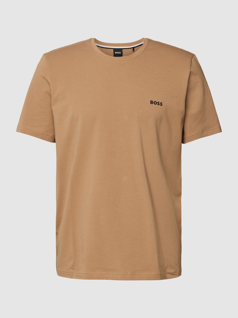 T-Shirt mit Logo-Stitching Modell 'MIX&MATCH' in beige