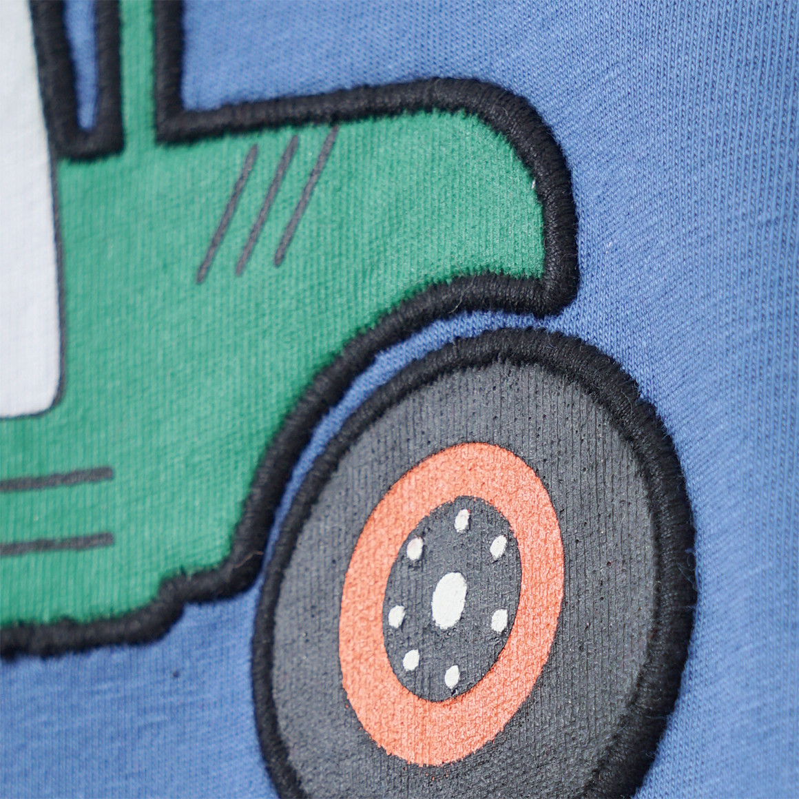 Kinder Langarmshirt mit Trecker-Applikation